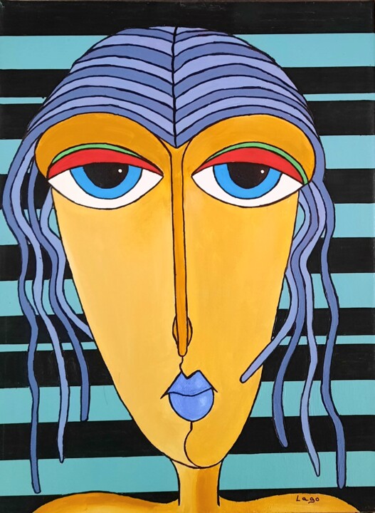 Portrait féminin 20 绘画, 15.8x11.8 in