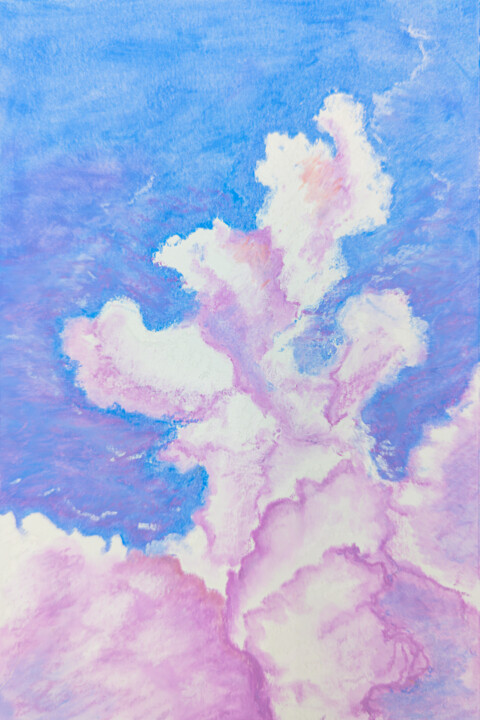 Pink Haze #1 그림, 8.3x5.8 in