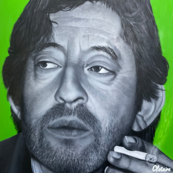 Serge Gainsbourg 绘画, 39.4x39.4 in
