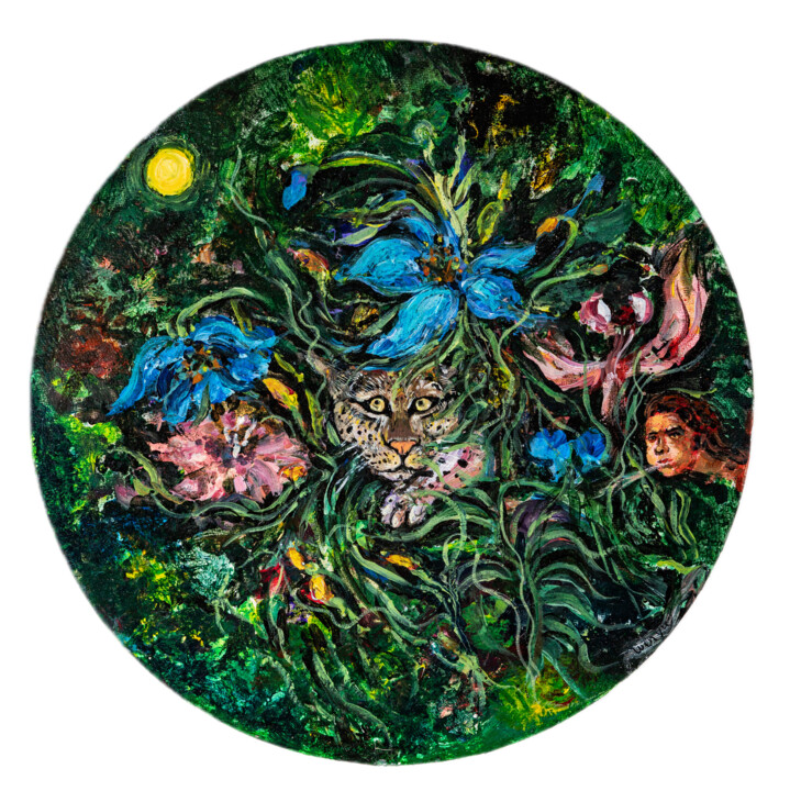 L'origine de la vie No.8 (the origin of life No.8) 绘画, 11.8x11.8 in