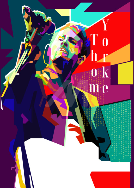 Thom Yorke Pop Art WPAP 数字艺术