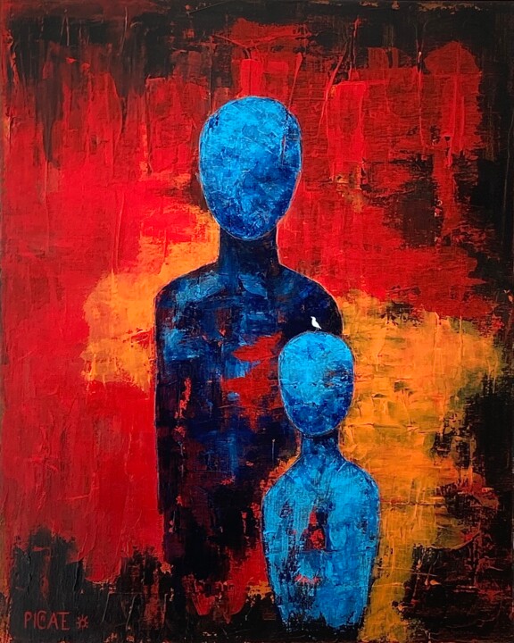 L’Amour d’un Père Painting, 32.7x26.4 in