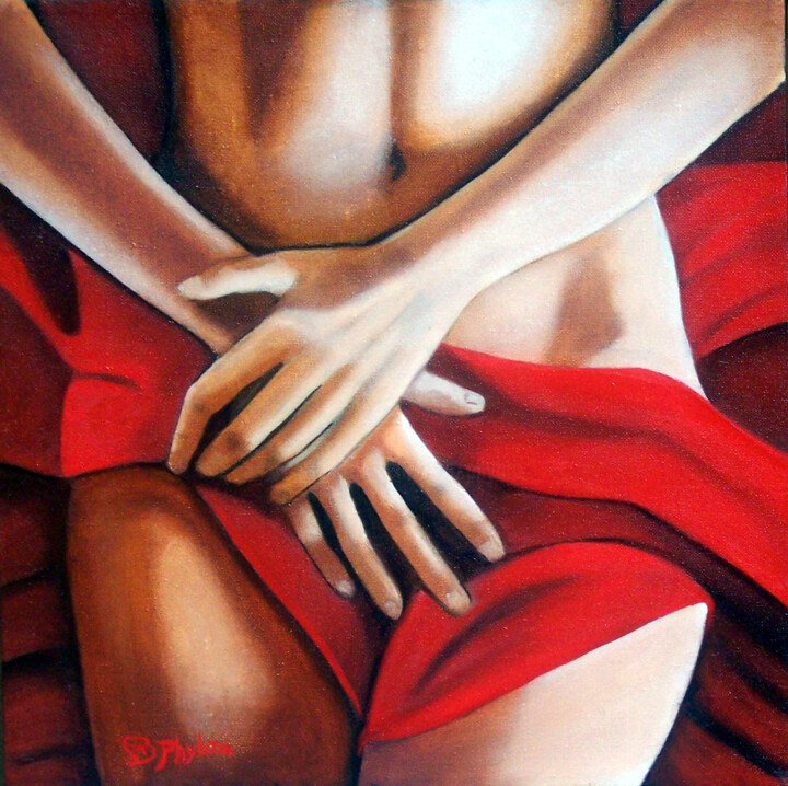 Painting titled "L'angoisse d'une pr…" by Phybra, Original Artwork, Oil