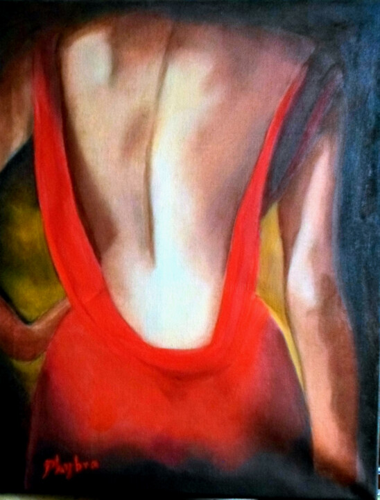 Painting titled "L'obscure Claire" by Phybra, Original Artwork, Oil