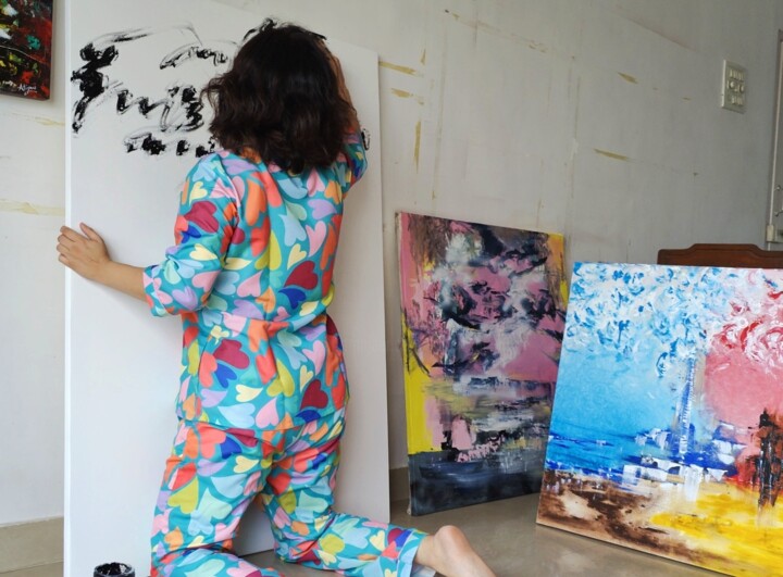 Steps of the making of the work