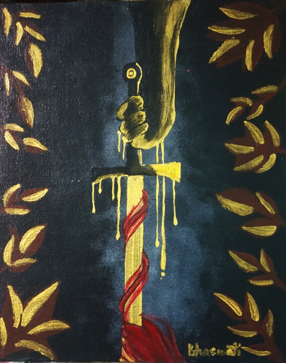 The Sword of Damocles 绘画, 10x8 in
