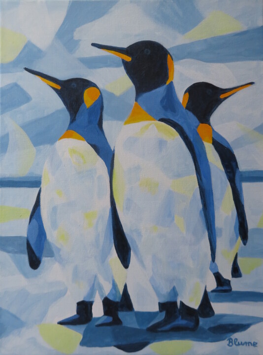 Three Cool Fellows 绘画, 15.8x11.8 in