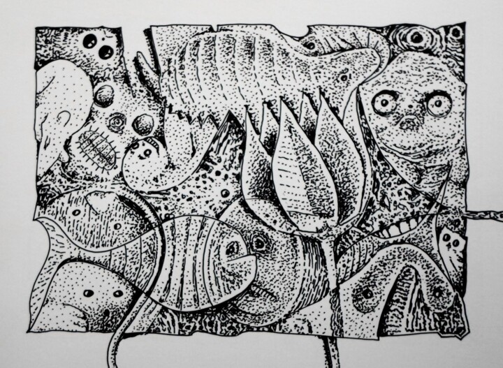 Infinity zoo - Fibers 图画, 8.3x11.8 in