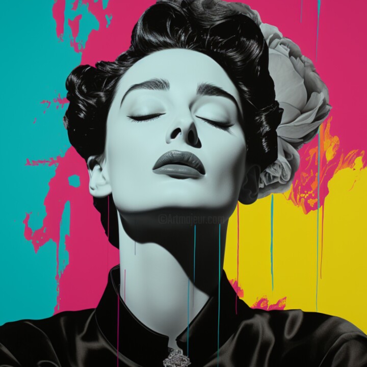 Painting titled "THOUGHTS 2" by Claudia Sauter (Poptonicart), Original Artwork, Acrylic