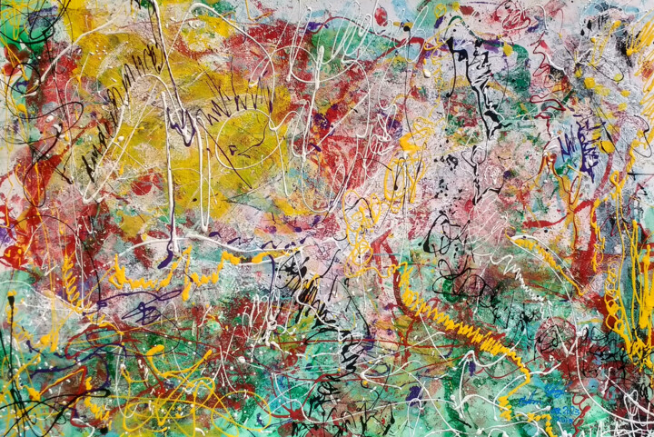 Розкуйовджені думки / Untangled thoughts /. 绘画, 19.7x29.5 in