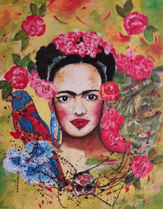 FRIDA KALHO 绘画, 19.7x15.8 in