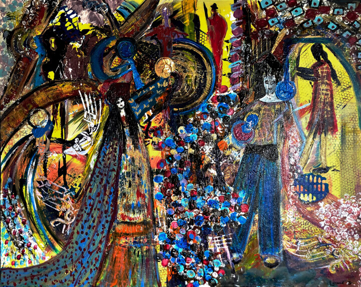 Hommage à Klimt 绘画, 28.7x36.2 in