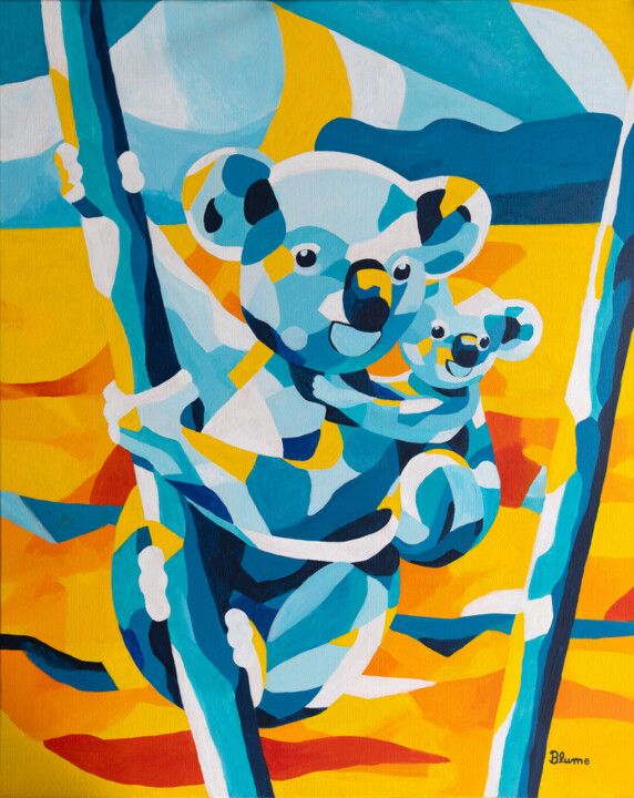 Koala with Baby 绘画, 39.4x31.5 in