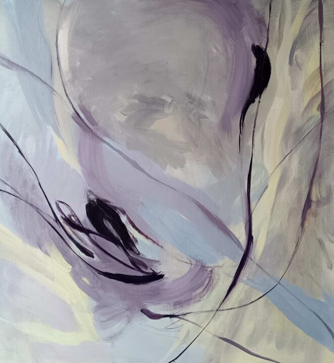 Painting titled "Not absolute spacet…" by Yuliya Bardun, Original Artwork, Oil Mounted on Wood Panel