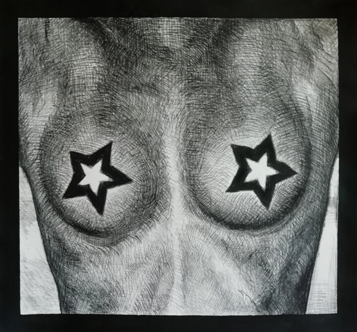 Dessin intitulée "I'm Sometimes Confu…" par Anton Terziev, Œuvre d'art originale, Crayon Monté sur Châssis en bois
