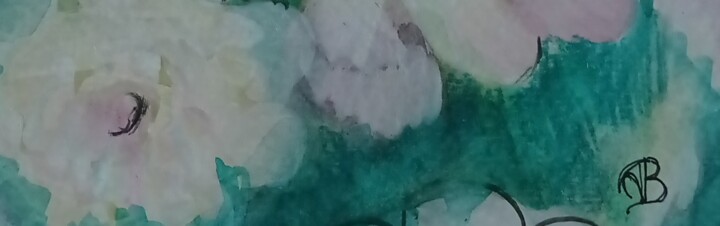La pivoine 绘画, 7.1x7.1 in