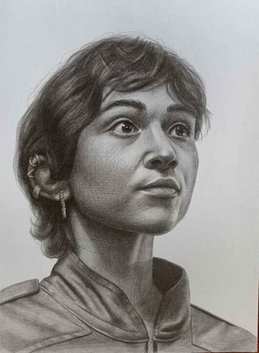 the girl is open to the world 图画, 11.4x8.3 in