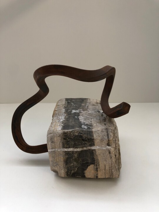 Sculptuur getiteld "Sustraiak 9" door Josu Goenaga, Origineel Kunstwerk, Metalen
