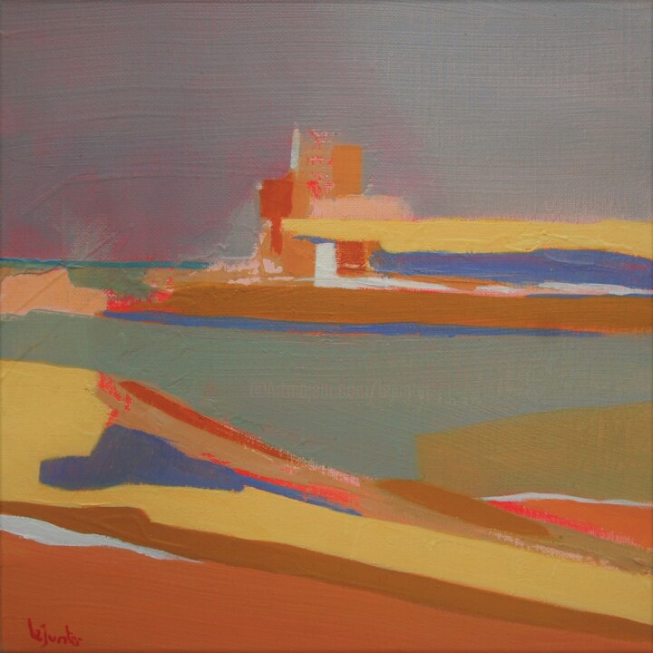Ζωγραφική με τίτλο "L'entrée du port de…" από Jean-Noël Le Junter, Αυθεντικά έργα τέχνης, Λάδι Τοποθετήθηκε στο Ξύλινο φορεί…