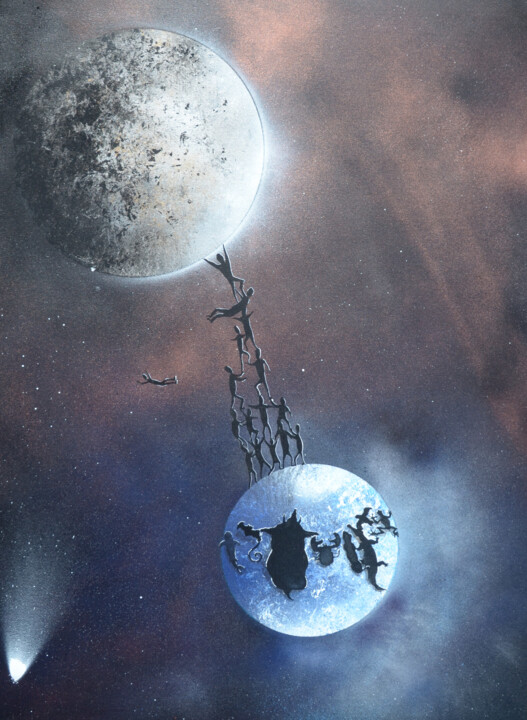 Buzz off ! - Bye Bye Humans 绘画, 28.7x21.3 in