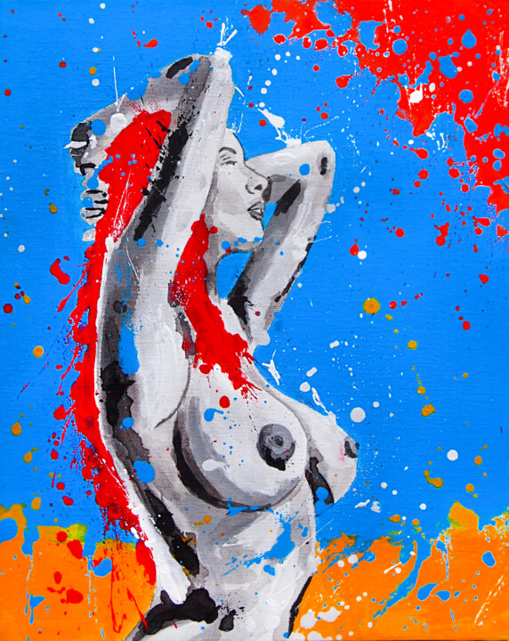 Hot Summer 2 绘画, 11.8x9.5 in