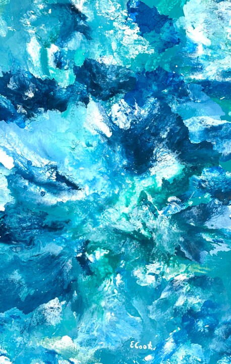 Peinture intitulée "Sapphires and Emera…" par Elisa Cook Benbassat Bassat, Œuvre d'art originale, Acrylique