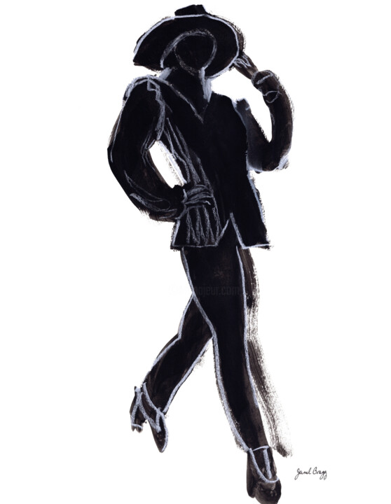 Fashion Silhouette final 绘画, 14x11 in