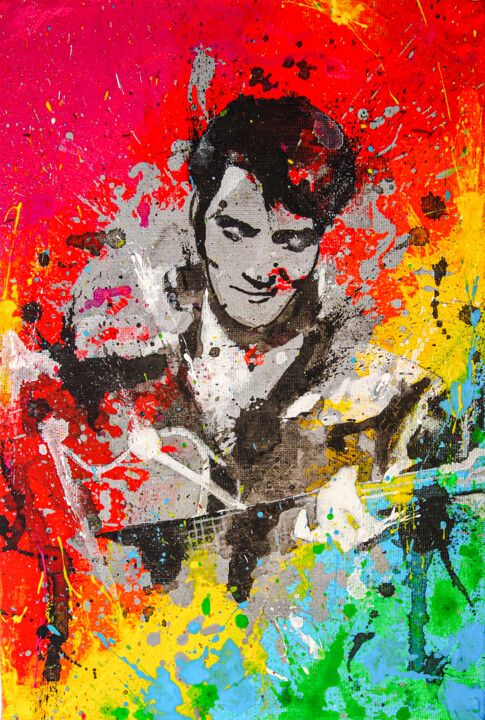 Elvis 绘画, 9.5x7.1 in