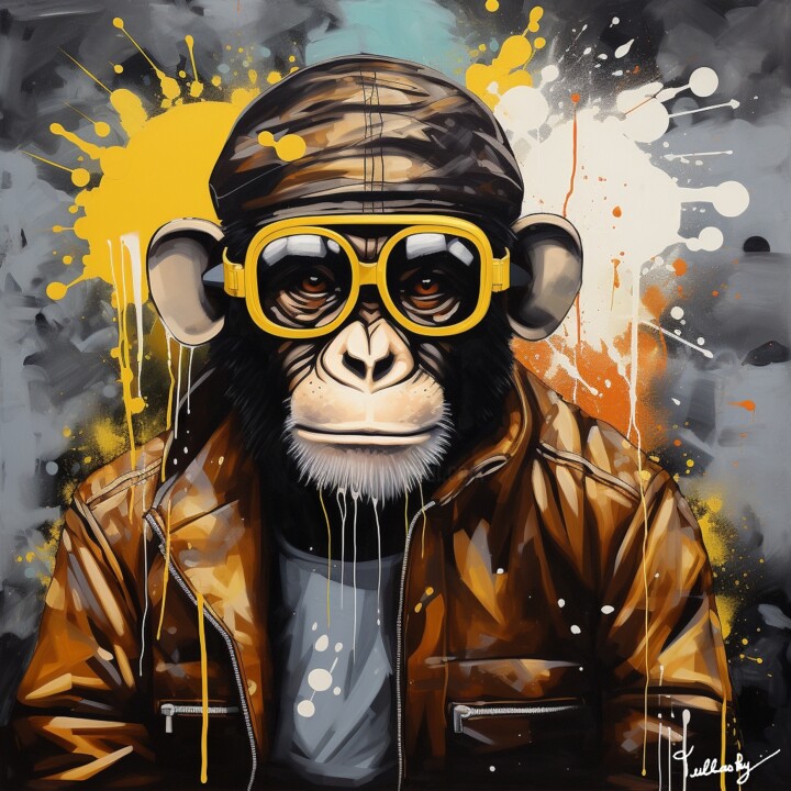The Monkeys - 234 绘画, 15.8x15.8 in