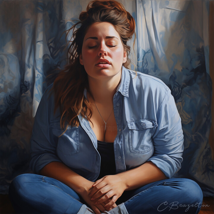 Arts numériques intitulée "Portraits of Prayer…" par Chris Brazelton, Œuvre d'art originale, Peinture numérique