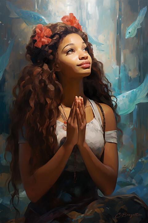 Portraits of Prayer #3 Digital Arts, 48x32 in
