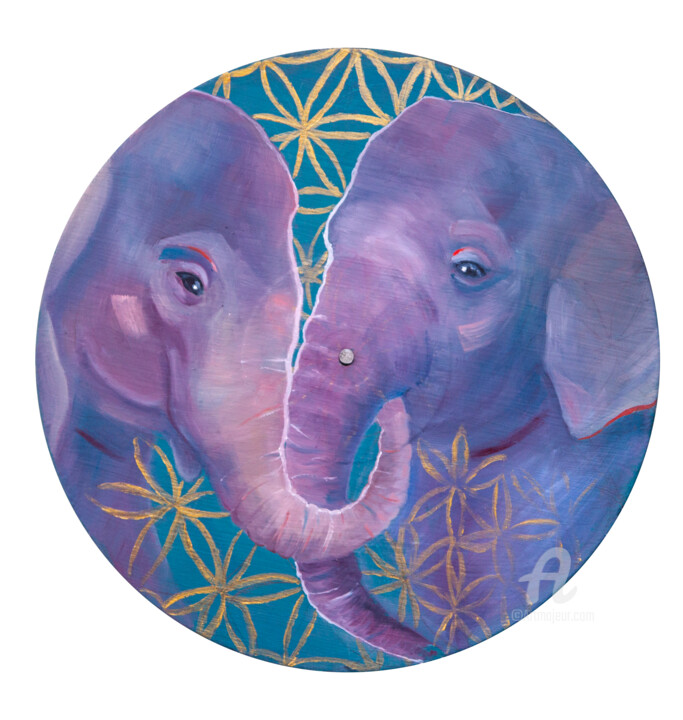 Painting titled "Unconditional love…" by Nastya Prairie, Original Artwork, Oil