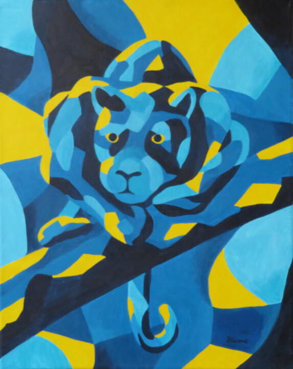 Night of the Black Panther 绘画, 19.7x15.8 in