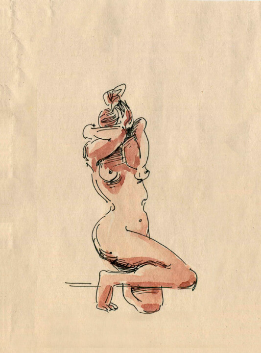 Sketch of a body 图画, 7.1x5.1 in