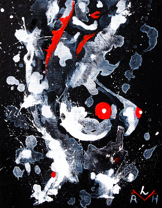 Dressed in Black 2 绘画, 17.7x11.8 in