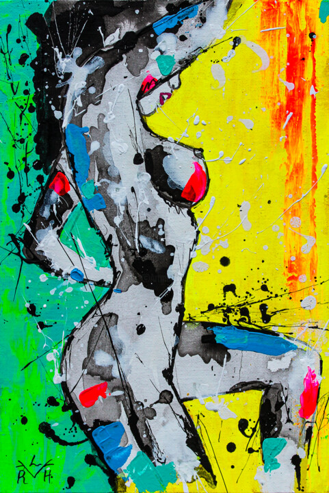 Femme fatale 绘画, 19.7x13.8 in