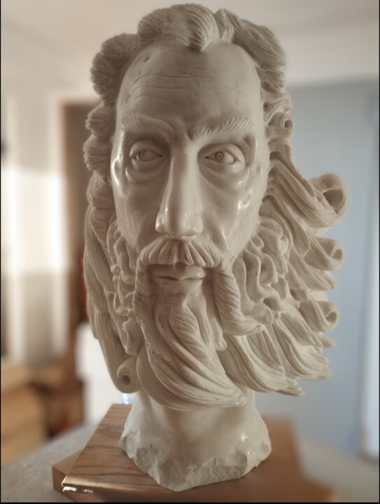 Sculpture titled "IL mio Zeus" by Andrea Gardini, Original Artwork, Stone
