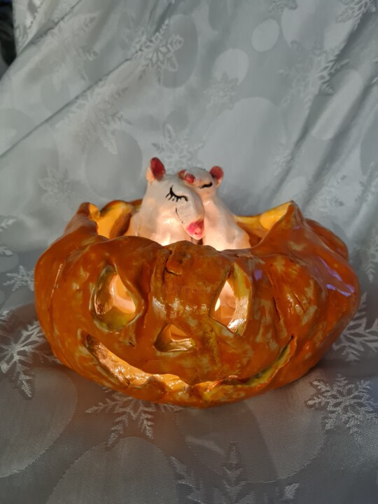 Are you ready to Halloyween? 雕塑, 5.9x9.8 in