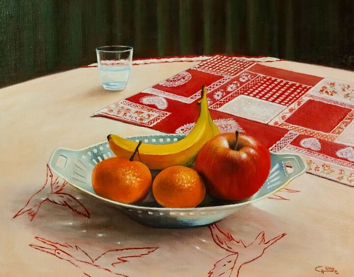 绘画 标题为“"La Coupe est plein…” 由Charles Unger, 原创艺术品, 油 安装在木质担架架上