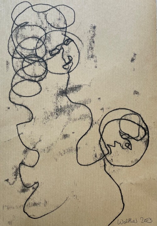 Young Woman With Child (I) 印花与版画, 11.7x8.3 in