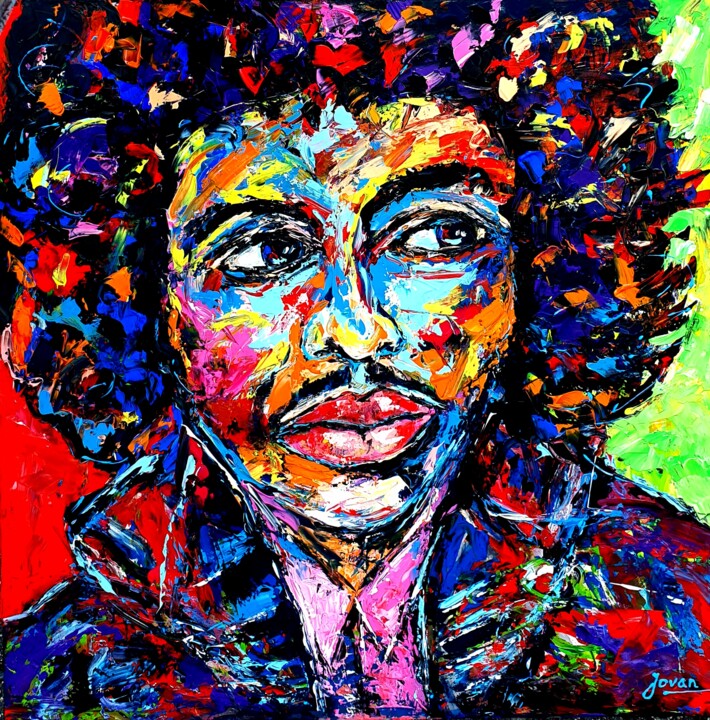 Jimi Hendrix 绘画, 39.4x39.4 in