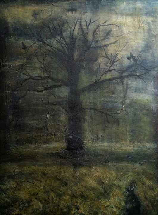 Serie noire Painting, 16.5x11.8 in