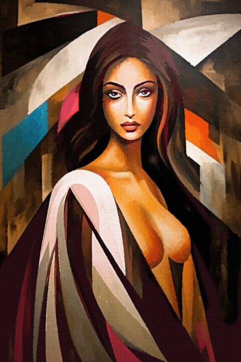 Digital Arts titled "Lady Godiva : Abstr…" by Gerry Martinez, Original Artwork, Digital Painting