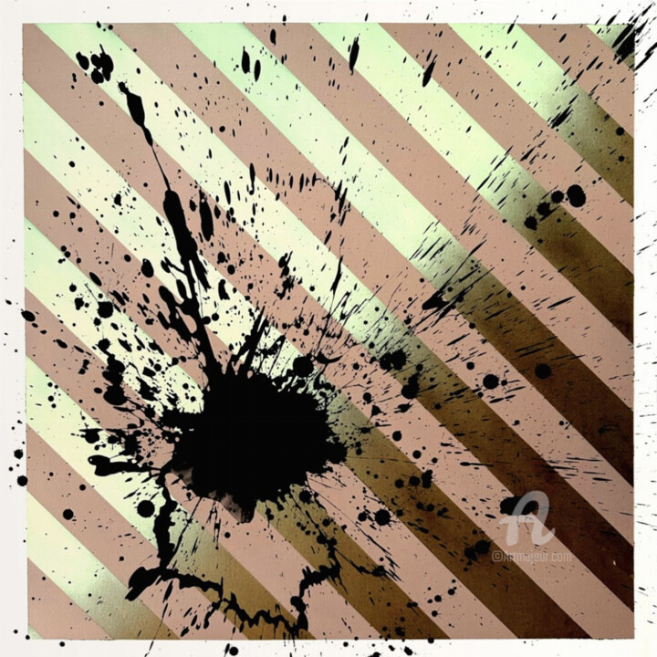 Painting titled "GONE" by Keith Warne, Original Artwork, Acrylic