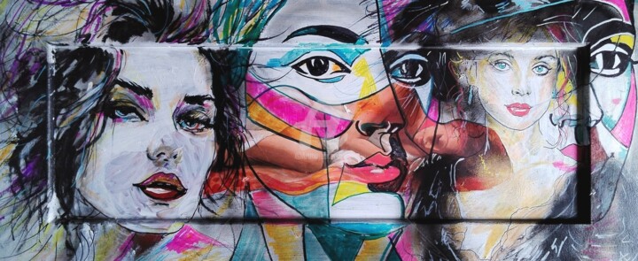 Madame rêve 绘画, 21.3x46.1 in