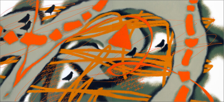 Summer Solstice Days 夏至日 Pittura, 39,4x86,6 in