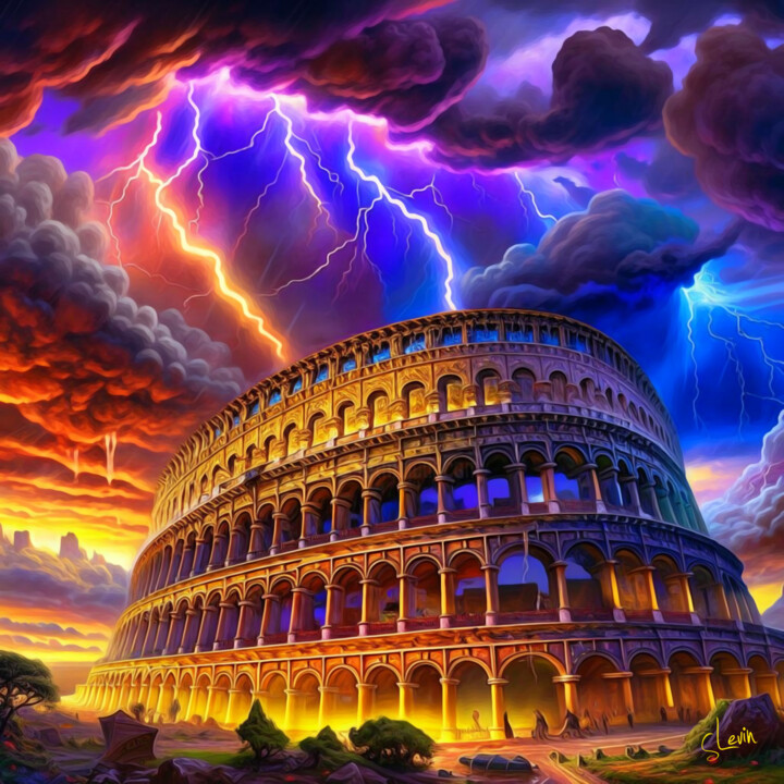 colosseum in rome 数字艺术