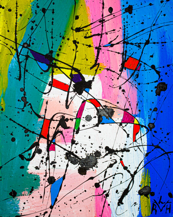 Pittura intitolato "Non-Objective compo…" da Lady Redhorns, Opera d'arte originale, Acrilico