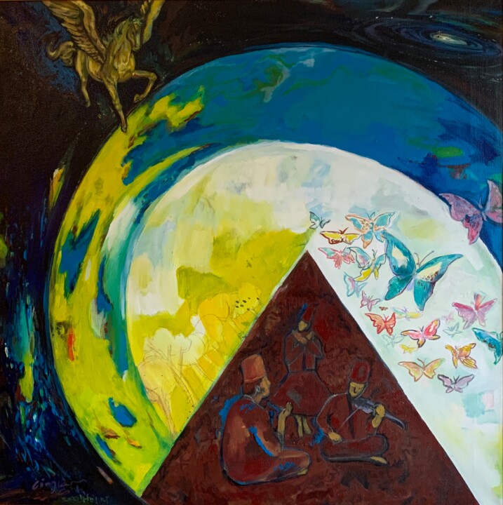 Across the Cosmos 绘画, 39.4x39.4 in