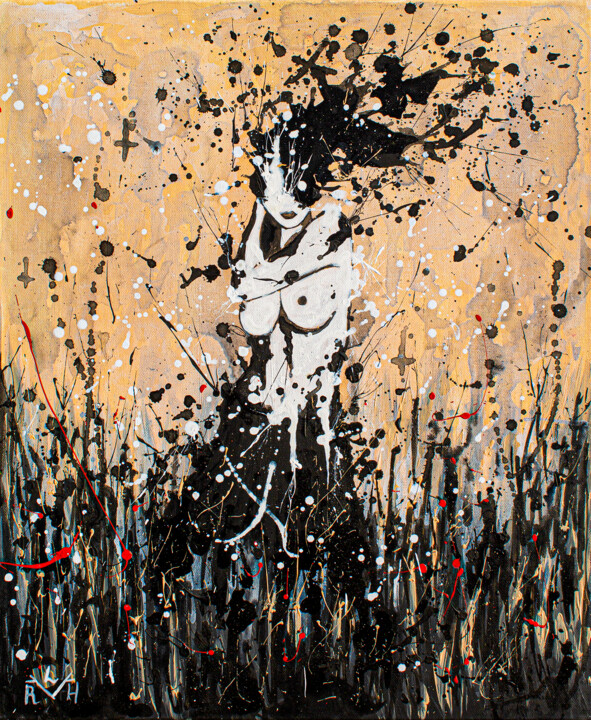 Demon in the field 绘画, 19.7x15.8 in